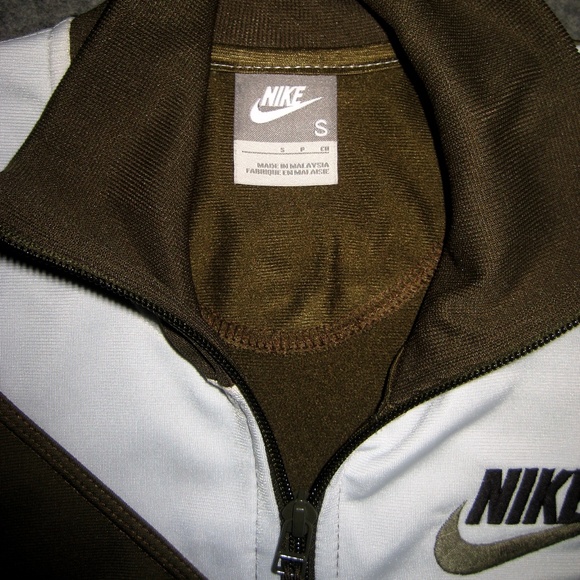 NIKE 2008 Olive/Brown/White Track Jacket SMALL - Picture 7 of 14